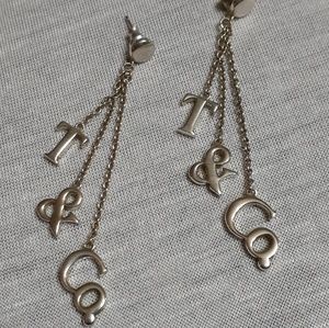 Tiffany logo chandelier earrings - USED